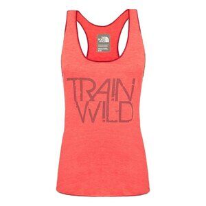 The North Face Women Graphic Play Hard Tank Top Train Wild Red Small 4 - 6